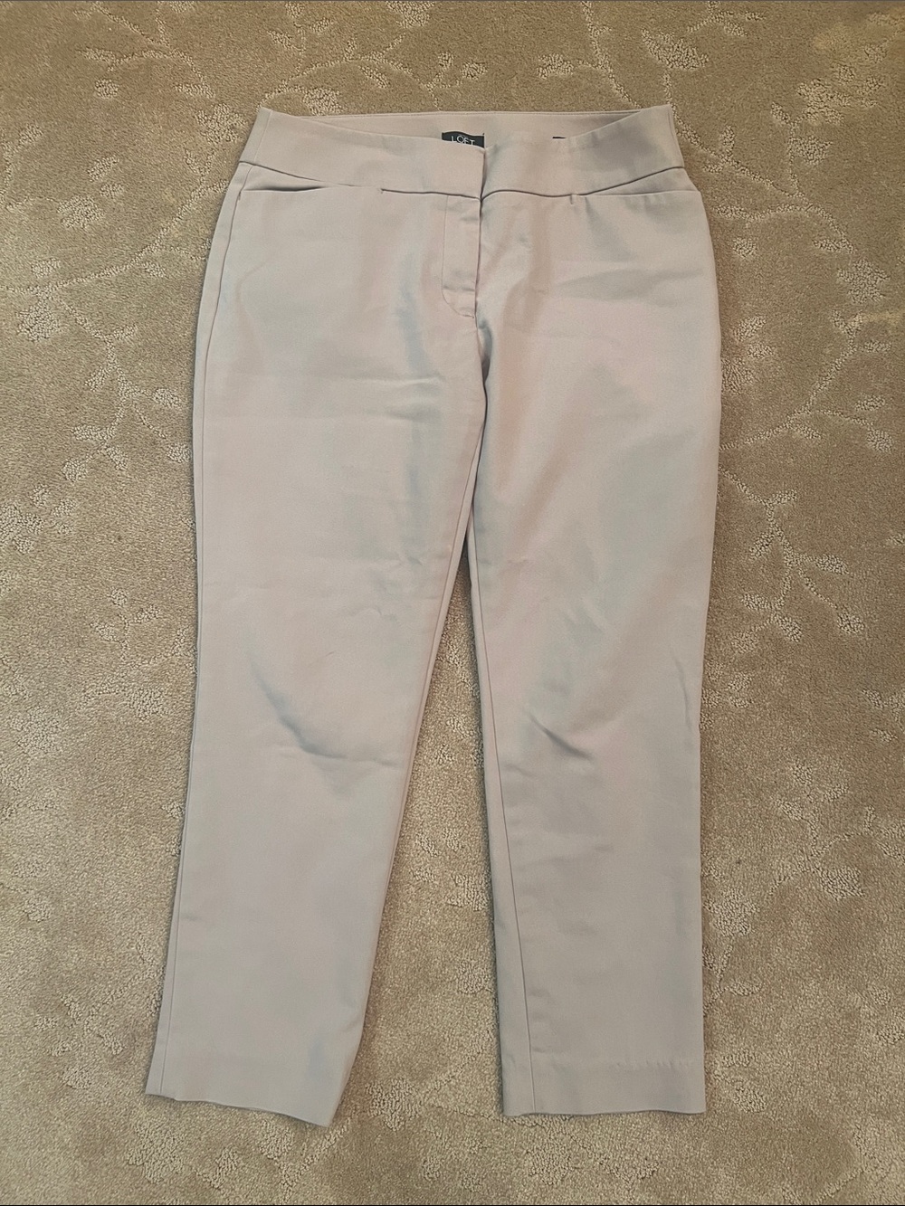 Ann Taylor Loft Tan Julie Straight Pants, 6P